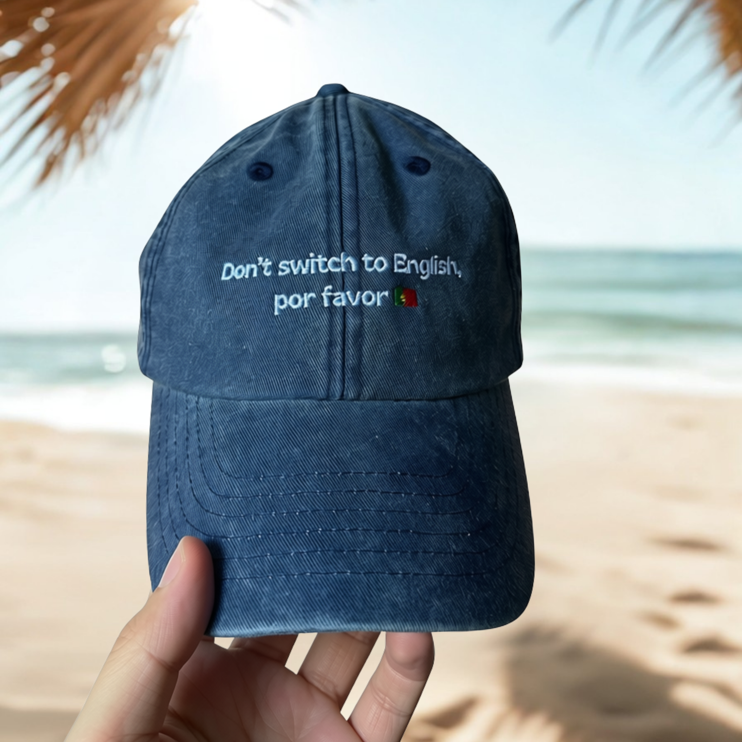 Don't Switch to English, Por Favor Hat - Portuguese Learner Cap - Funny Portuguese Gift