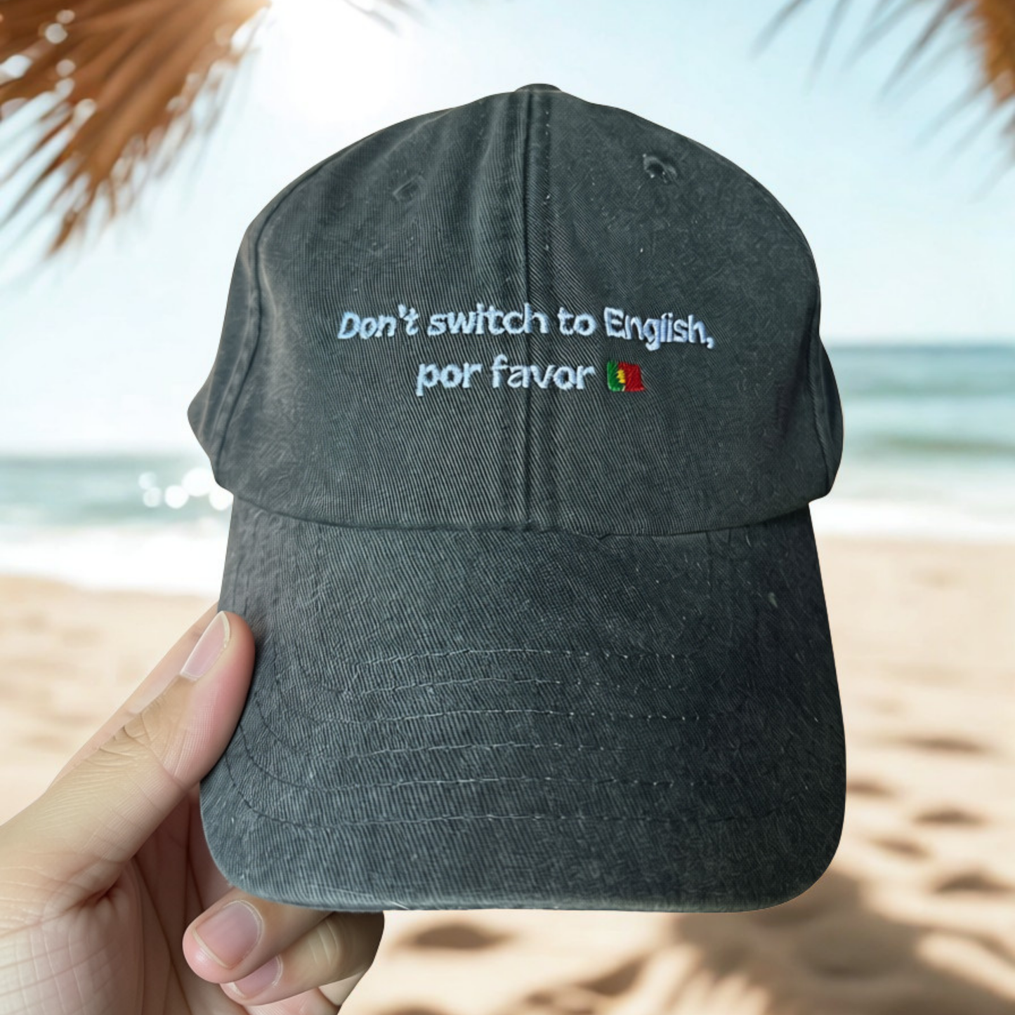 Don't Switch to English, Por Favor Hat - Portuguese Learner Cap - Funny Portuguese Gift